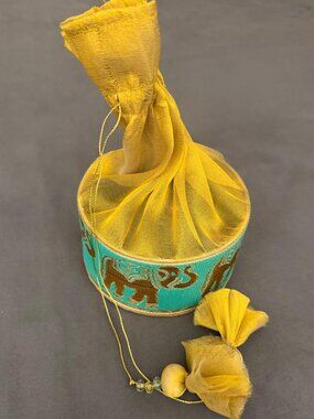 Elegant Keepsake Gift Box with Sheer Drawstring Bag